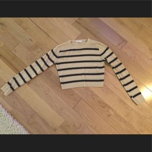 A.L.C striped knit crop sweater